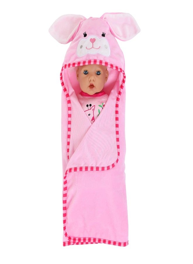 ZITA ELEMENT 16-18" Baby Doll Accessories Set - 12-Piece Pink Rabbit Quilt & Care Kit Changing & Bathtime Playset for Baby Reborn Alive Dolls, Includes Doll Blanket, Diapers, Bottles (Dolls are Not Included - Image 4